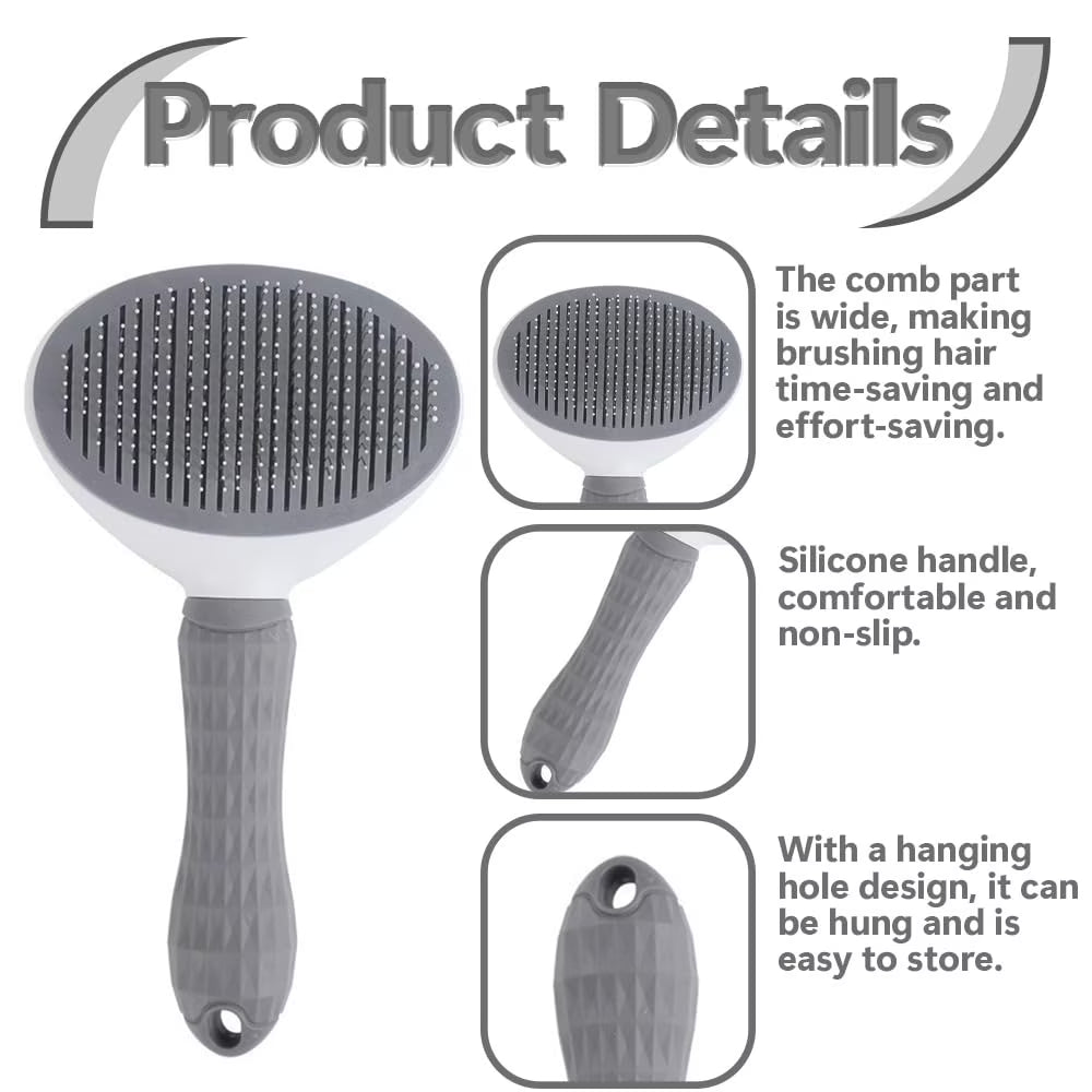 Self-Cleaning Slicker Brush for Dogs & Cats