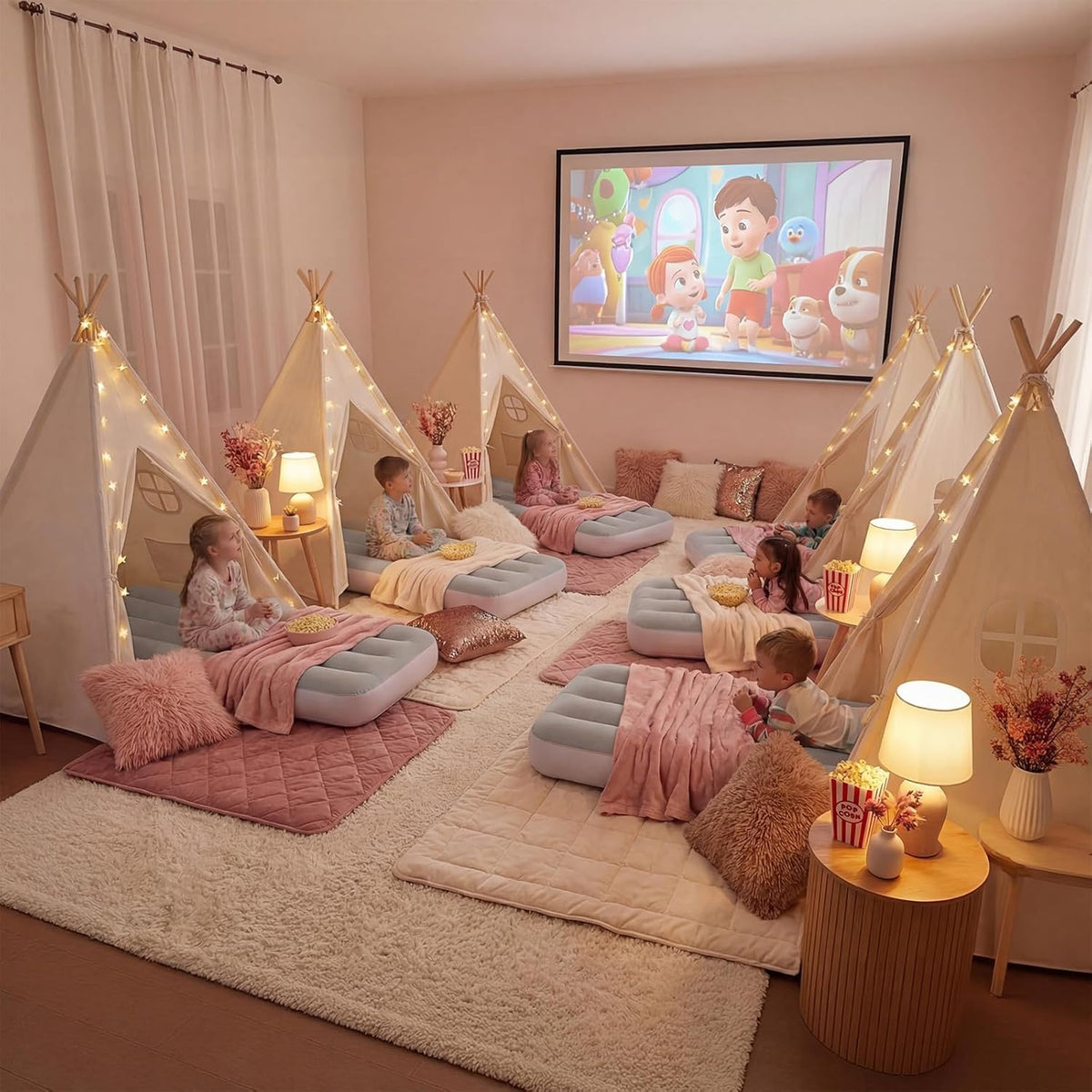 Kids' Canvas Teepee Play Tent