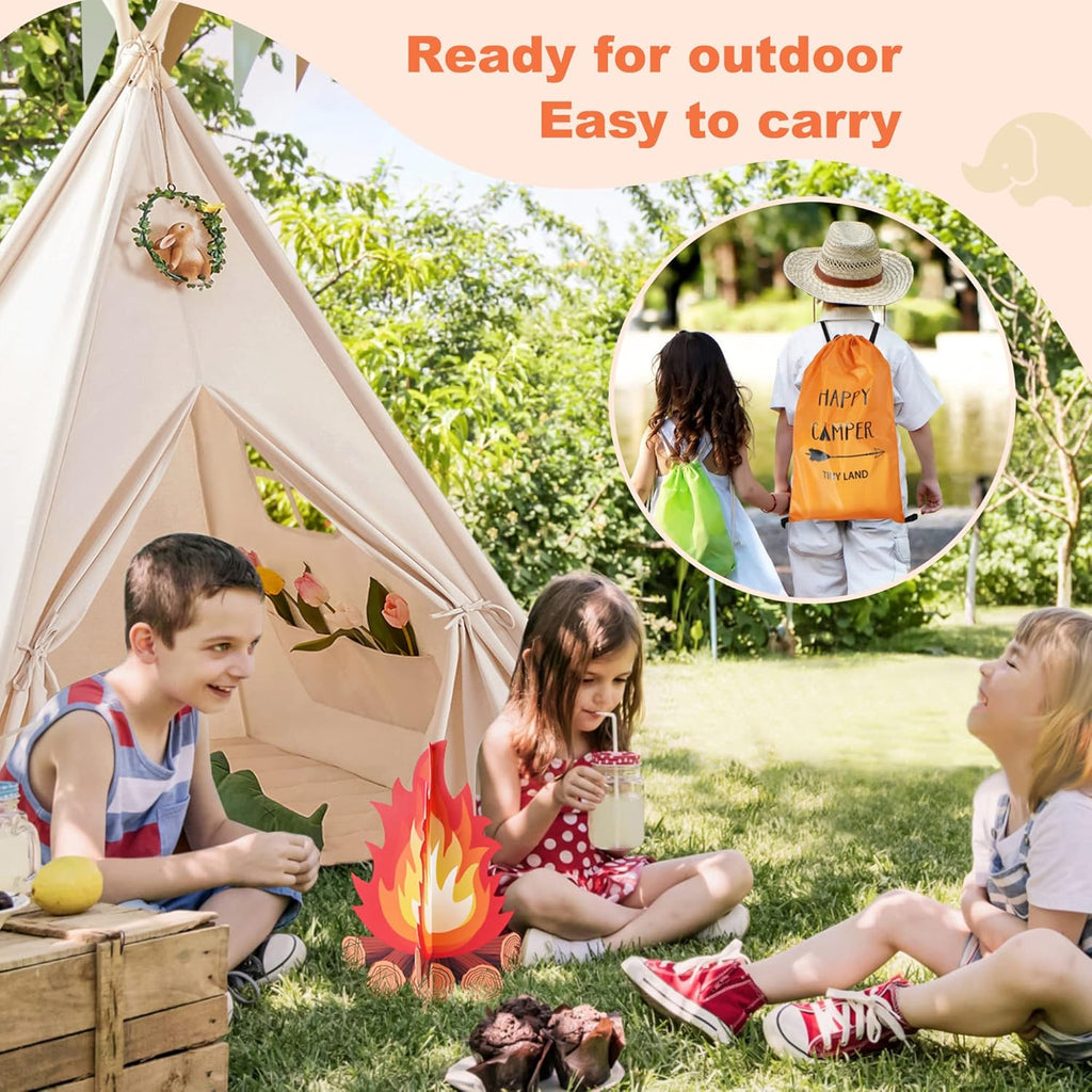 Kids' Canvas Teepee Play Tent