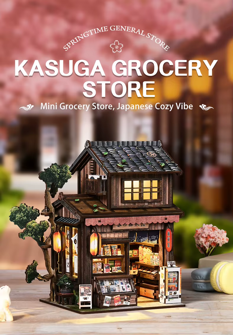 Battery and glue requirement card for the Japanese grocery store book nook kit: 2 x AAA and craft glue