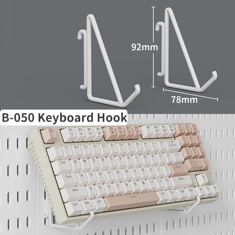 Pegboard Keyboard Hook for a modular desk setup