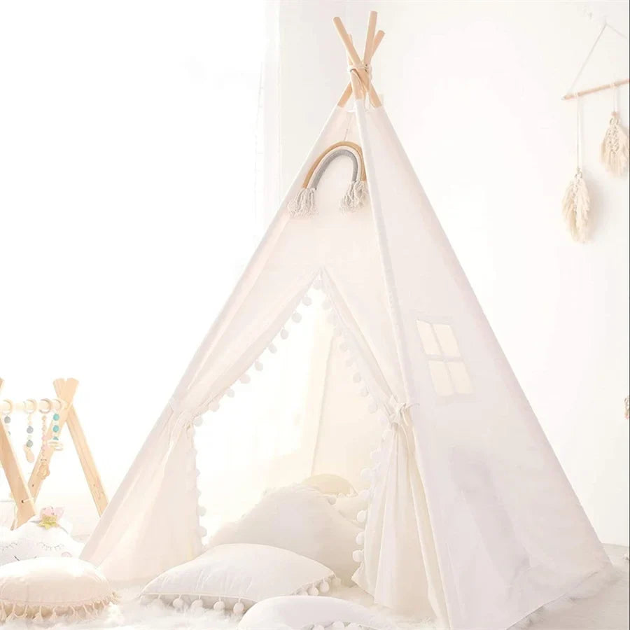 Kids' Canvas Teepee Play Tent