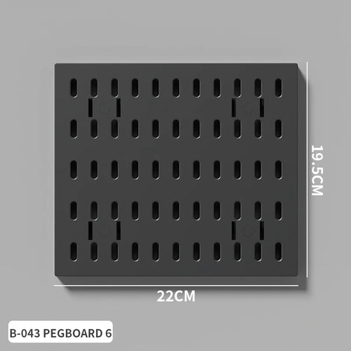 Black Pegboard Compact Panel for a modular desk setup