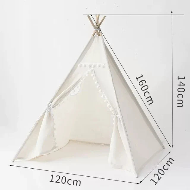 Kids' Canvas Teepee Play Tent
