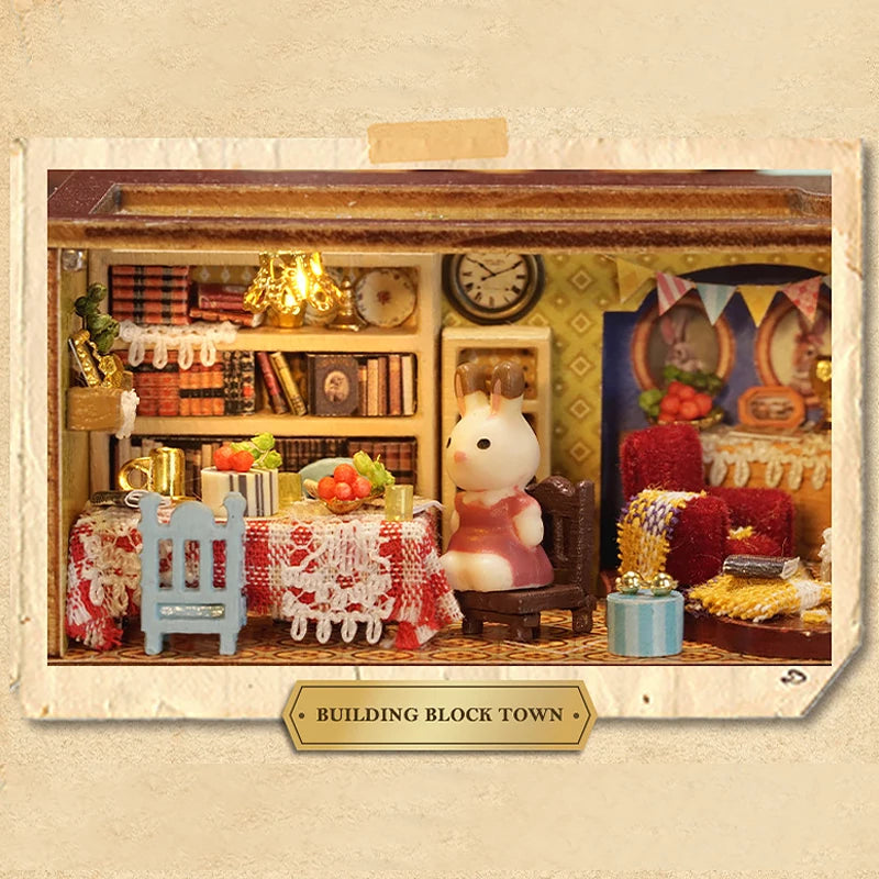 Miniature Dollhouse 3D Puzzle Kit - DIY Wooden House Model with Furniture for Teens & Adults