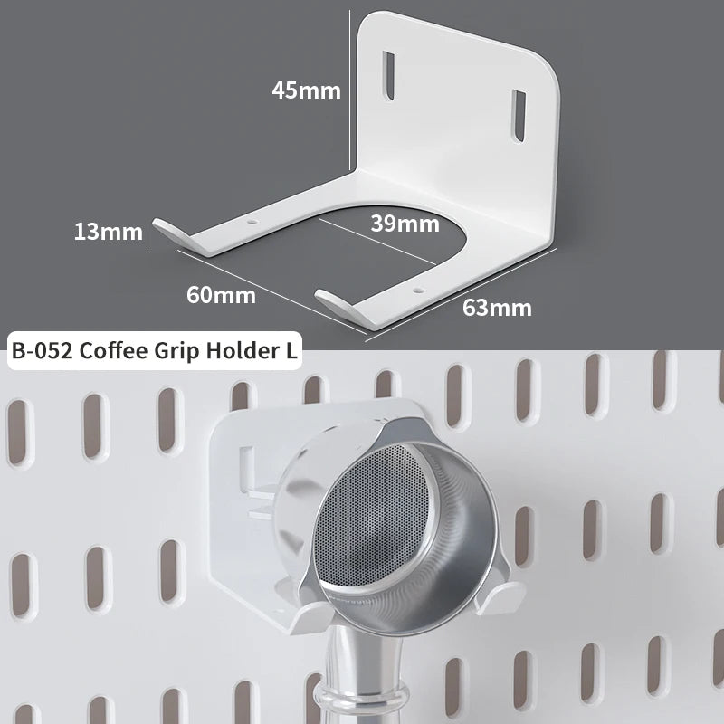 Medium Pegboard Coffee Gear Holder for a modular desk setup