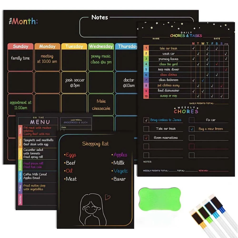 Reusable Magnetic Monthly Planner Set