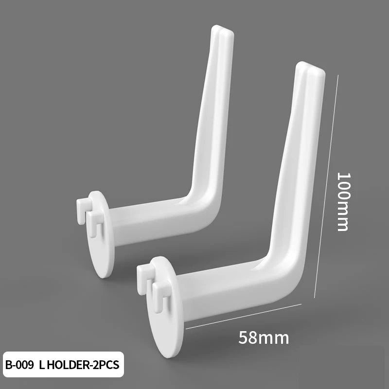 Pegboard L-Shaped Holder, Set of 2 for a modular desk setup