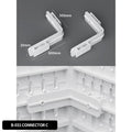 Pegboard Connector C for a modular desk setup