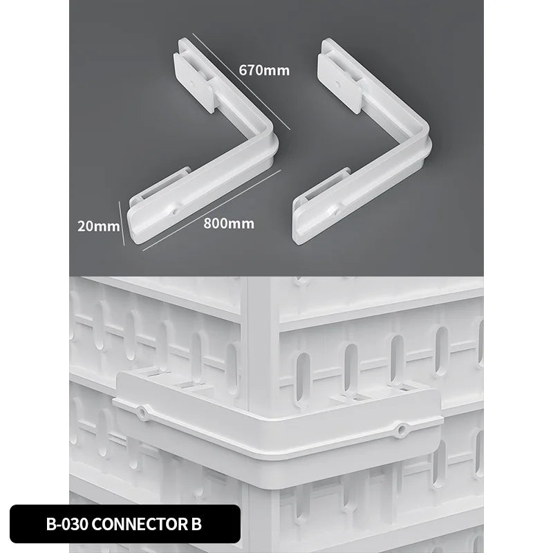 Pegboard Connector B for a modular desk setup