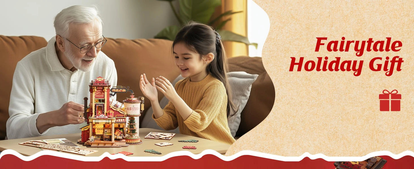 Wooden Music Box 3D Puzzle - DIY Christmas Gift Factory Model Kit for Adults & Teens