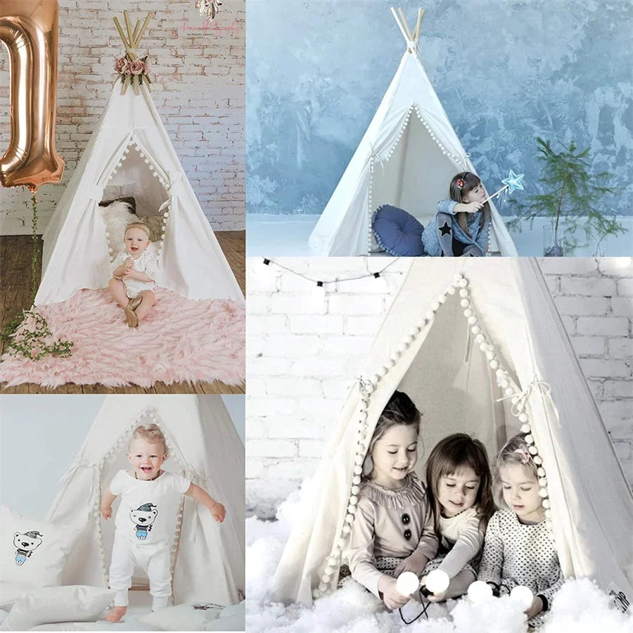 Kids' Canvas Teepee Play Tent