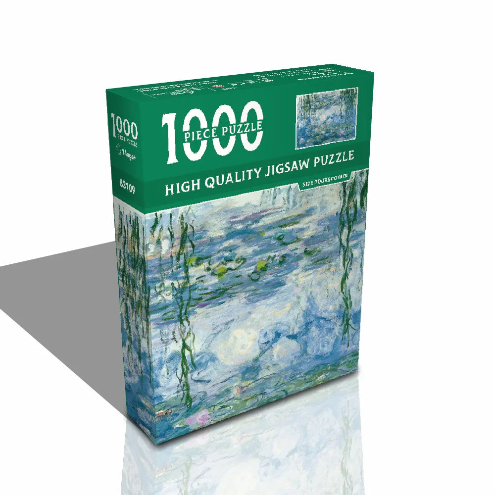 Adult Jigsaw 1000Pcs Large-scale Puzzles Game World Famous Painting Starry Night Patience and Matching Skill Kids Teenager Toys