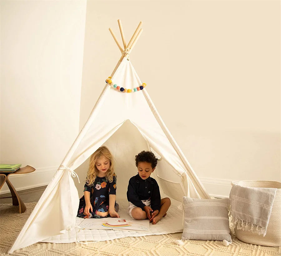Kids' Canvas Teepee Play Tent