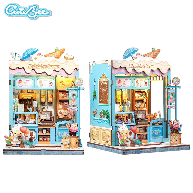 CUTEBEE Book Nook Kit with LED - 20 Designs