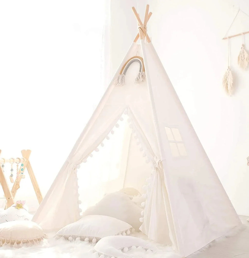Kids' Canvas Teepee Play Tent