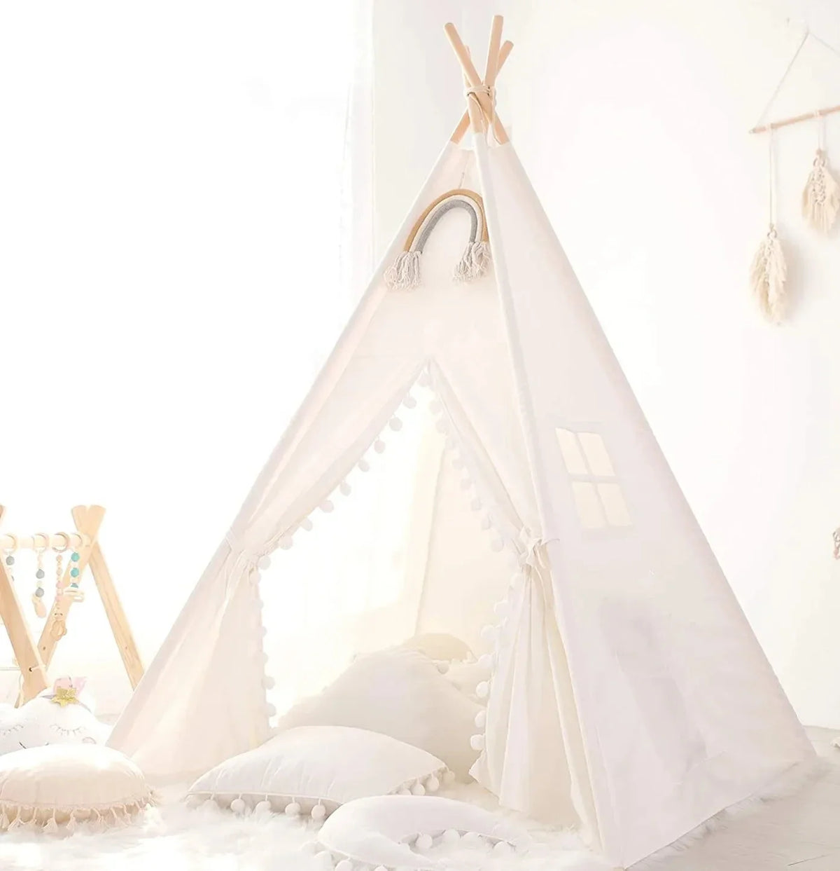 Kids' Canvas Teepee Play Tent
