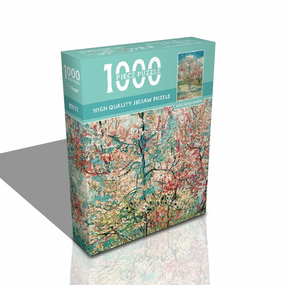 Adult Jigsaw 1000Pcs Large-scale Puzzles Game World Famous Painting Starry Night Patience and Matching Skill Kids Teenager Toys
