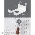 Small Pegboard Coffee Gear Holder for a modular desk setup
