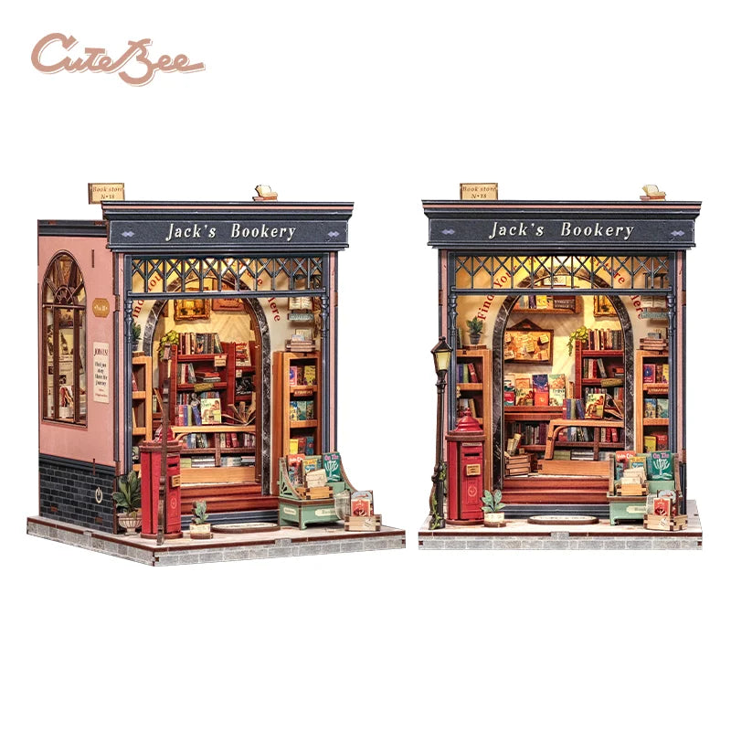 CUTEBEE Book Nook Kit with LED - 20 Designs