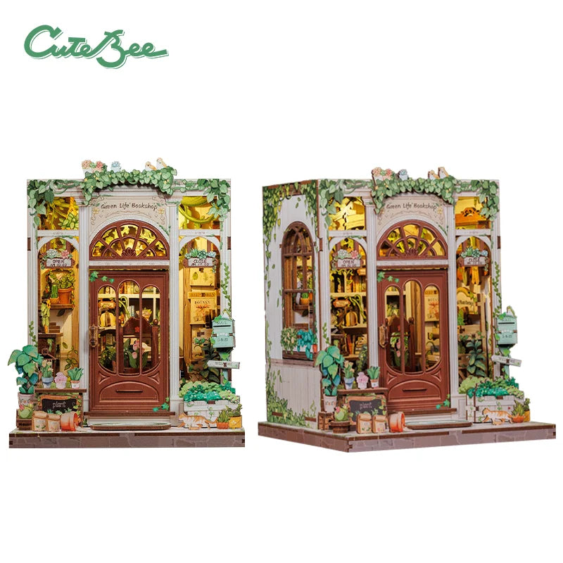 CUTEBEE Book Nook Kit with LED - 20 Designs