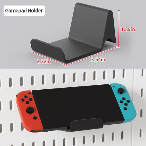 Pegboard Black Controller Holder for a modular desk setup