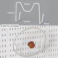 Pegboard Pot Lid Holder for a modular desk setup