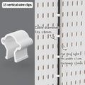 Vertical Pegboard Wire Clip for a modular desk setup