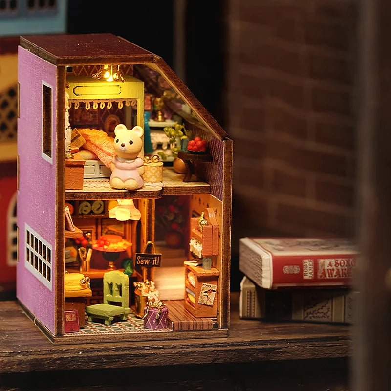 Miniature Dollhouse 3D Puzzle Kit - DIY Wooden House Model with Furniture for Teens & Adults