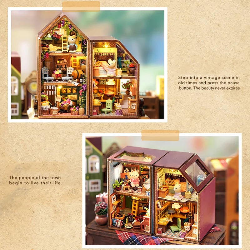 Miniature Dollhouse 3D Puzzle Kit - DIY Wooden House Model with Furniture for Teens & Adults