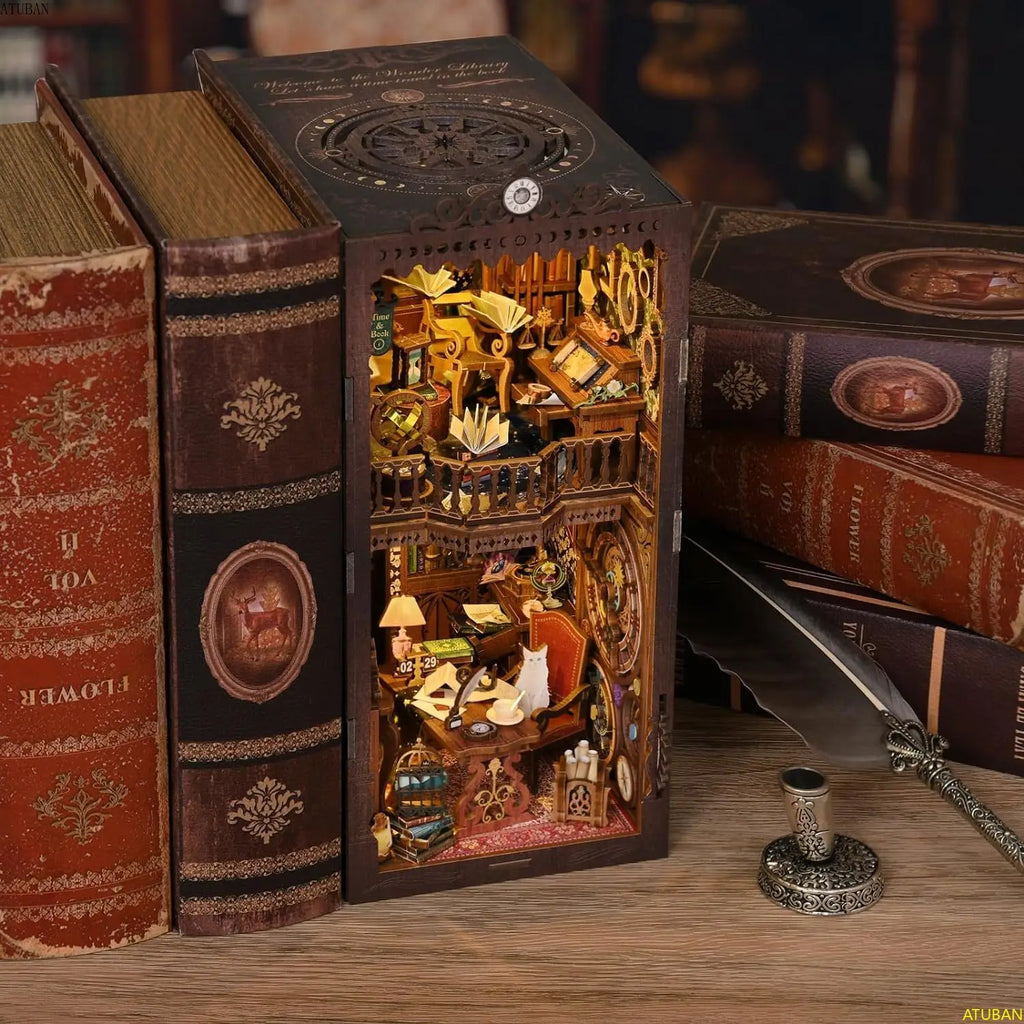 Wander Library Book Nook Kit with LED - 5 Designs