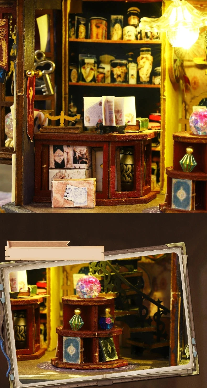 DIY Dollhouse Kit - Wooden Miniature House with Furniture for Adults & Kids