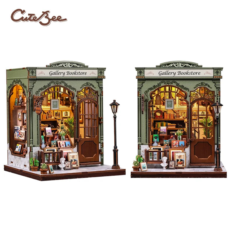 CUTEBEE Book Nook Kit with LED - 20 Designs