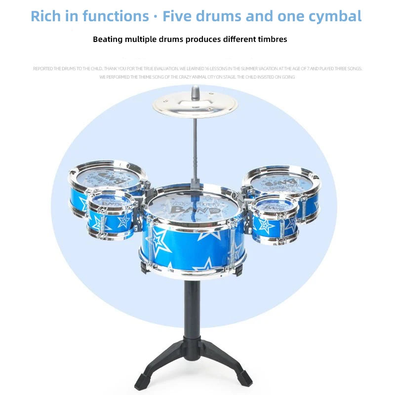 Mini Jazz Drum Set for Young Beginners