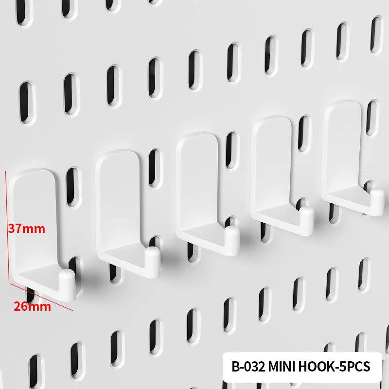 Mini Pegboard Hooks Set of 5 for a modular desk setup