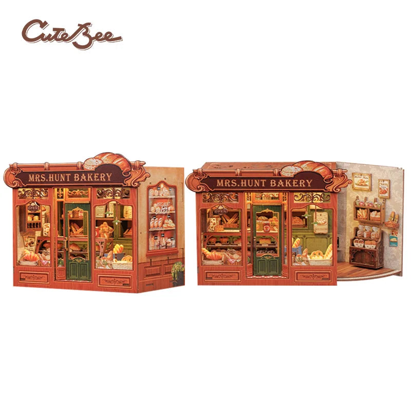 CUTEBEE Book Nook Kit with LED - 20 Designs
