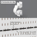 Horizontal Pegboard Wire Clip for a modular desk setup