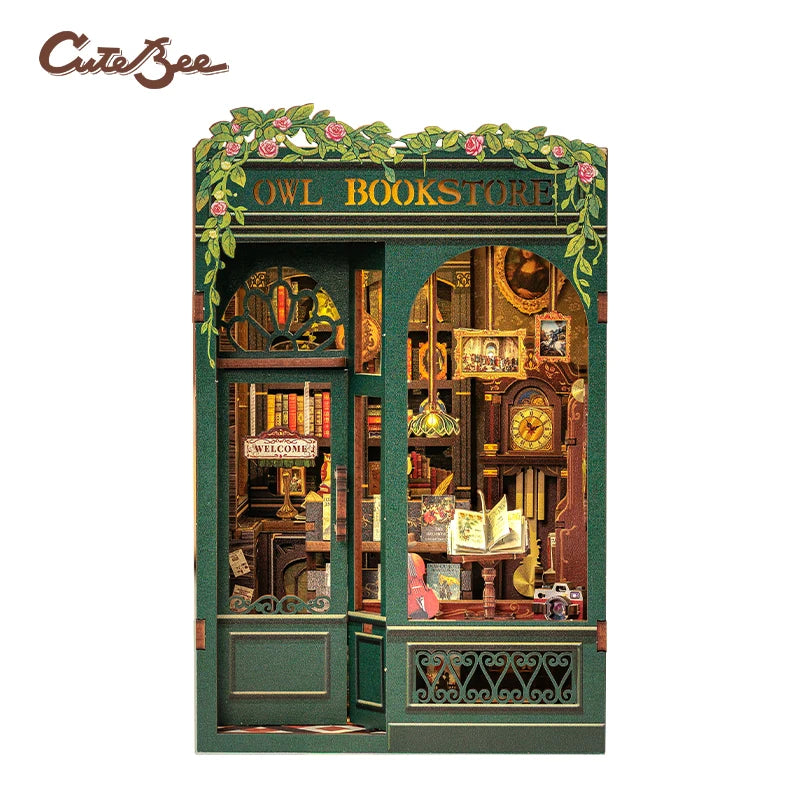 CUTEBEE Book Nook Kit with LED - 20 Designs