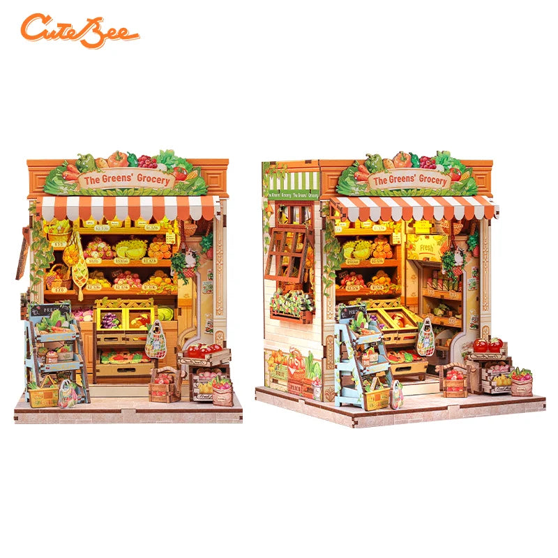 CUTEBEE Book Nook Kit with LED - 20 Designs