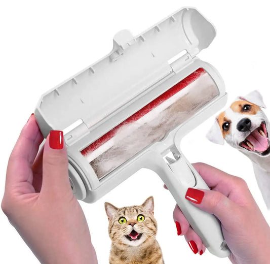 Washable Pet Hair Remover Roller - Reusable Fabric Lint Remover Brush for Dog & Cat Hair on Clothes & Furniture