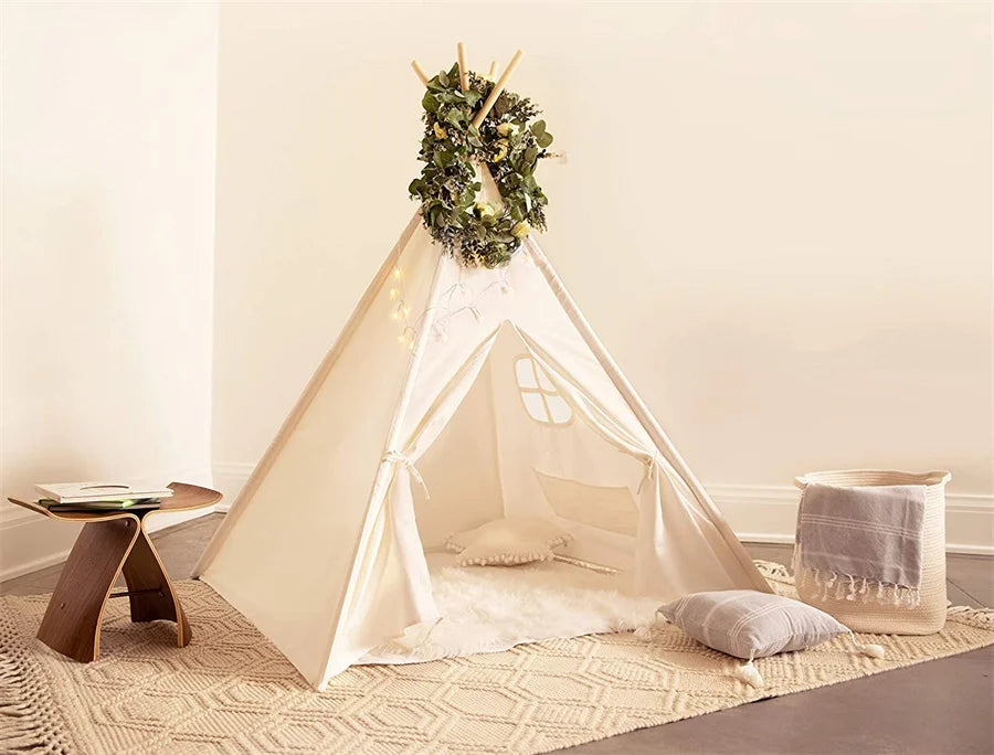 Kids' Canvas Teepee Play Tent