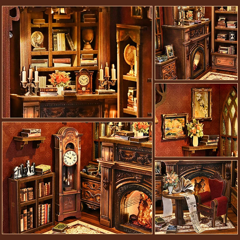 Twilight Library Book Nook Kit with LED