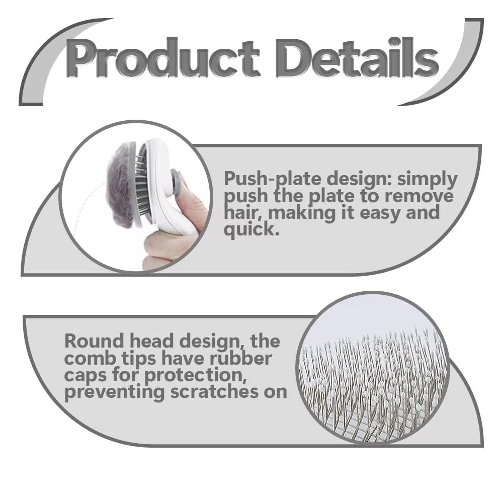 Self-Cleaning Slicker Brush for Dogs & Cats