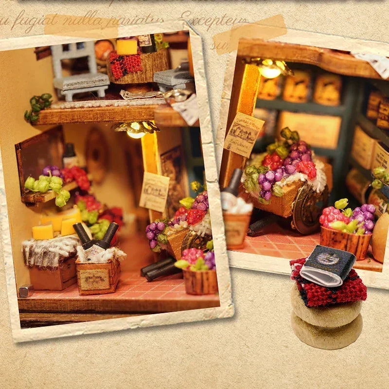Flower shop interior details collage