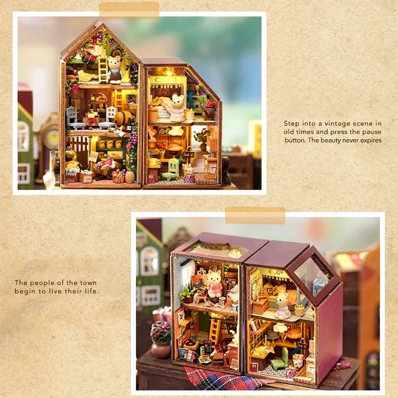 Miniature house open front design feature