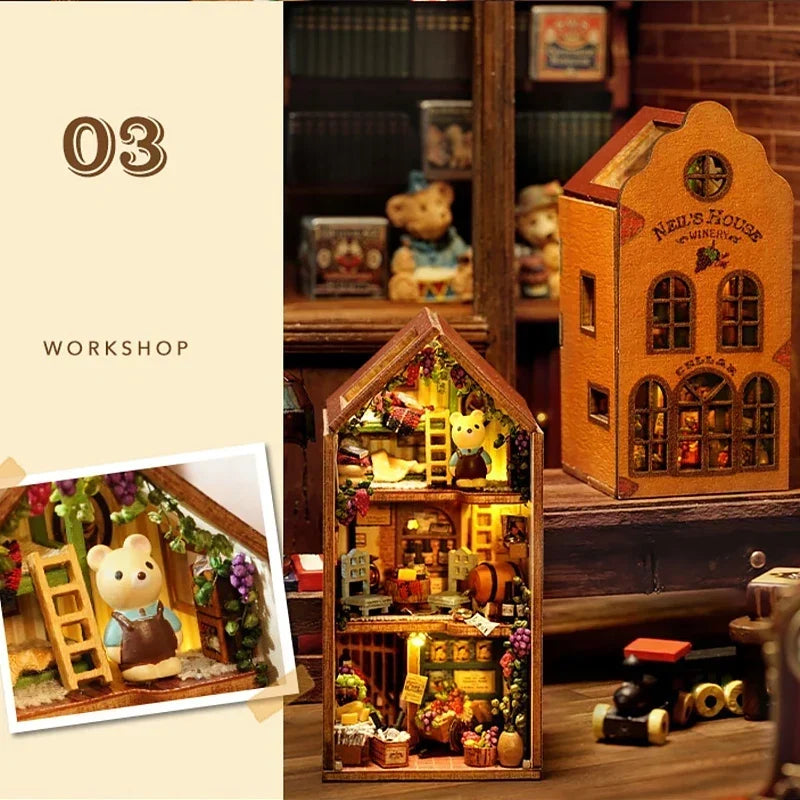 Brown Neil's House miniature workshop display