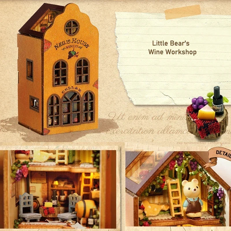 Little bear Neil's Wine Workshop interior details