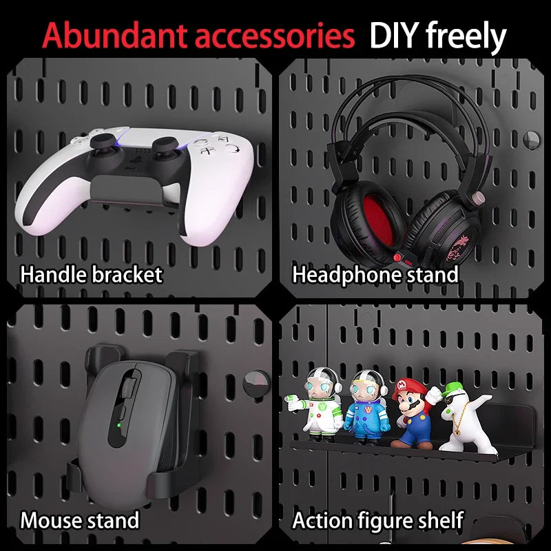 BYO Pegboard System with 54 Modular Pieces